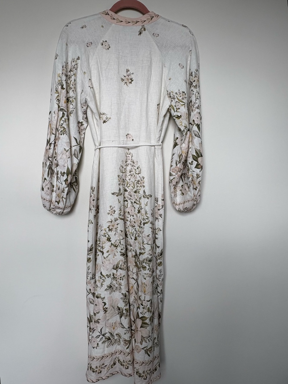 Calypso St. Barth Cream Floral-Print Linen Midi Dress - Picture 4 of 9